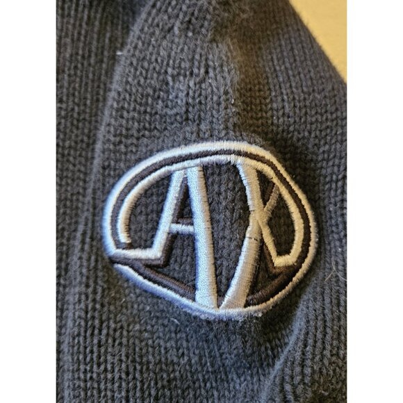 Armani Exchange Sweater Hoodie Women Size XS Black Tight Knit - Picture 4 of 13